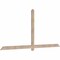 Ekena Millwork Eugene Smooth Timber Gable Bracket, Douglas Fir, 96"W x 44"H x 1 1/2"D x 3 1/2"F, 11/12 Pitch GBW096X44X0204EUG00SDF - alternate 4